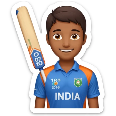 india in cricket jersey 18 number  sticker