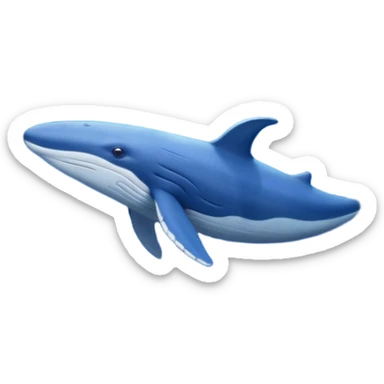 blue whale inside an underwater ravine sticker