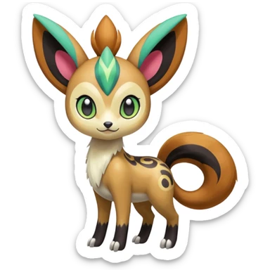 Meloetta-Lombax-Vernid-Pokémon-Fakémon-creature sticker