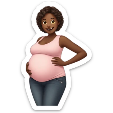 Pregnant happy sticker