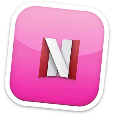 Pink netflix logo sticker