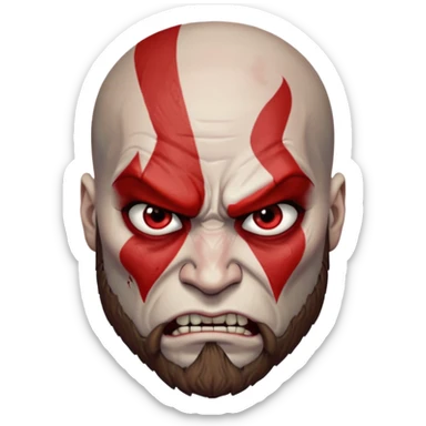 God of war, Kratos face sticker