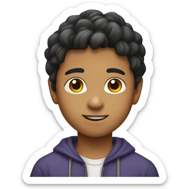 niño peinanose sticker