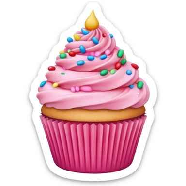 pink cupcake  sticker