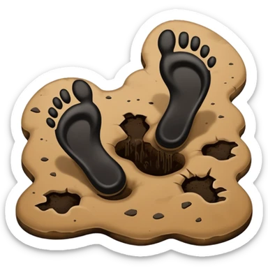 black footprints sticker