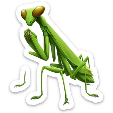 Praying mantis in traffic sticker