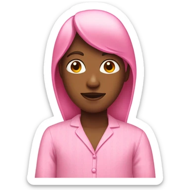 pink person in pink pajamas sticker