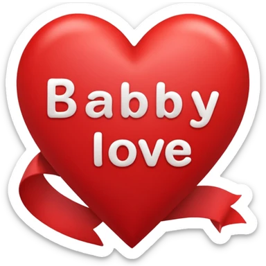 A heart  saying baby I love I can't wait til your here sticker