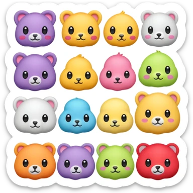 Beautiful plush toys sticker
