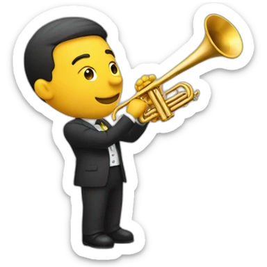 homme trompette sticker