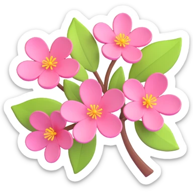 pink sakura cherry flower, remove background sticker