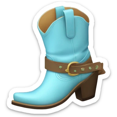 Light blue cowgirl boots sticker
