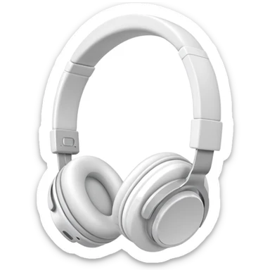 white color headphone sticker