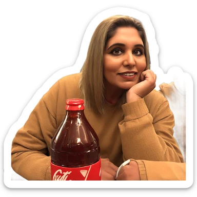 boys enjoying coca-cola break sticker