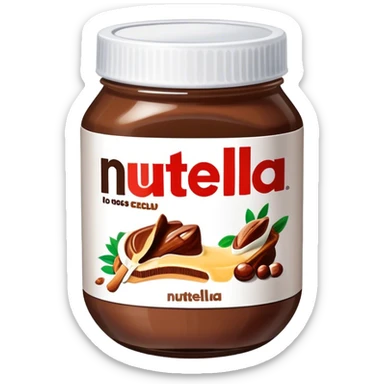 a jar of Nutella sticker