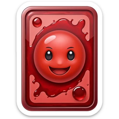 pokemon card made of blood sticker