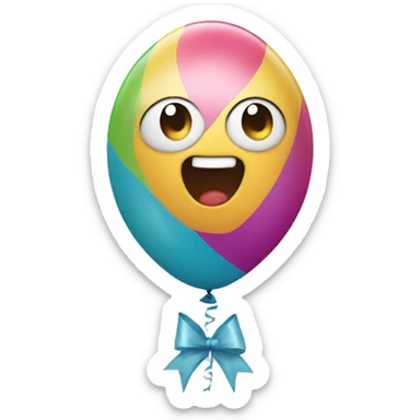 first birthday balloon  sticker