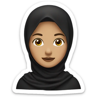 black hijabi sticker