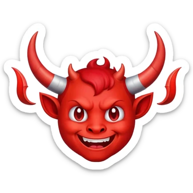 laughing crying devil emoji sticker