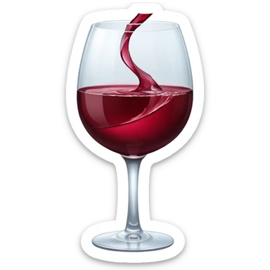 a glass of wine sticker