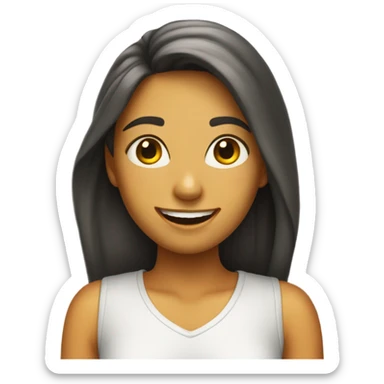 Una chica riendo  sticker