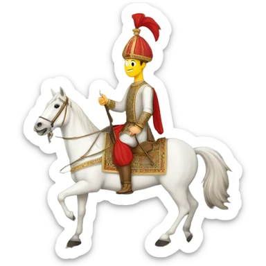 young Sultan Süleyman on horseback sticker