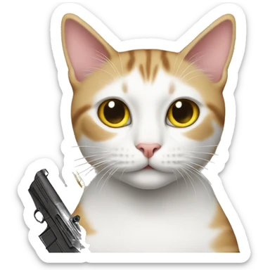 Cat with ammo sticker