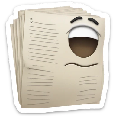 man is scared of documents  sticker