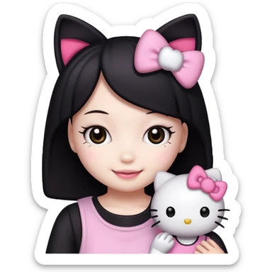 Kuromi Hello Kitty sticker