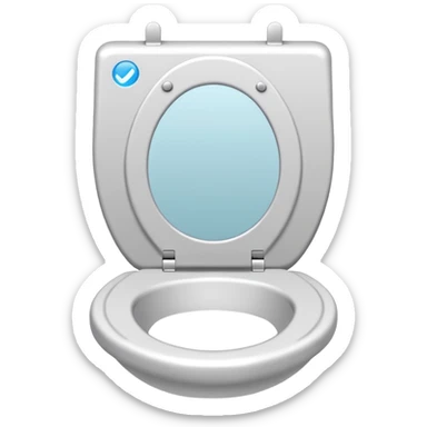 Toilet seat made of paper sticker