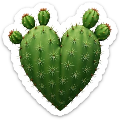 Cactus heart 1:1 sticker