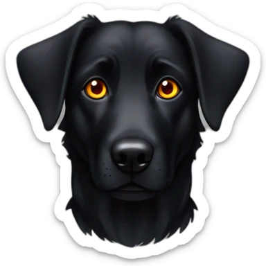 complete Black dog shepherd fiery eyes sticker