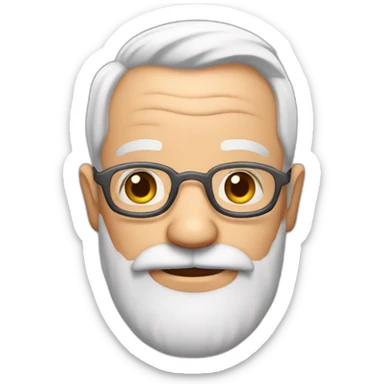 grandpa with a pink beard sticker