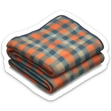 folded plaid blanket sticker