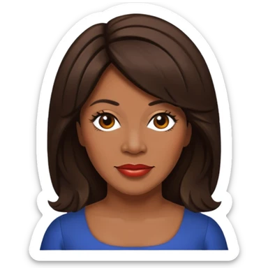 Mary Wilson with dark brown hair sticker