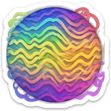 vibrant sound wave circle icon sticker