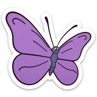 Butterfly purple  sticker