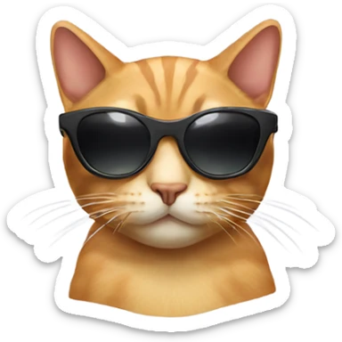Cat with sunglasses sticker