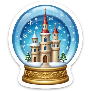 snow-globe, tower inside sticker