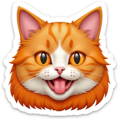 Cat sticking tongue out  sticker