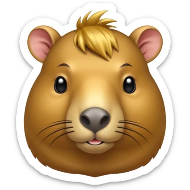 uma moeda de capybara fofinha kawai sticker