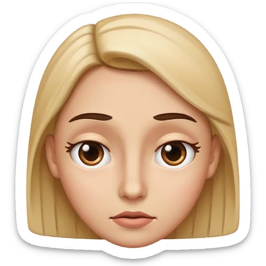 judgemental side eye, expressive face, 3/4 face view, ios emoji style sticker