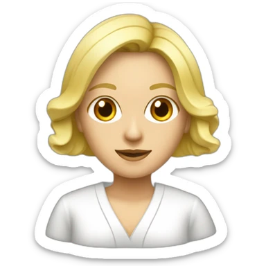 une avocate blonde avec la robe d'avocate sticker