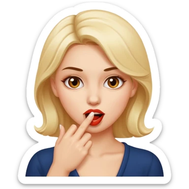 Chica mordiendose el dedo sexi sticker