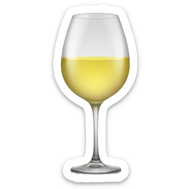 whitewine in glass sticker