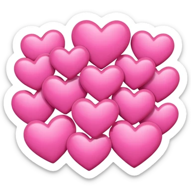 a lot of pink hearts with so much love  sticker