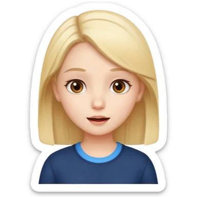 A cute girl speaking English  sticker