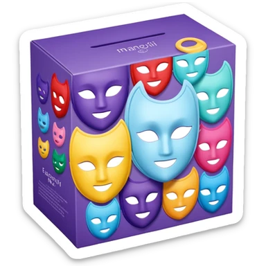 a beauty box of skincare mask packs sticker