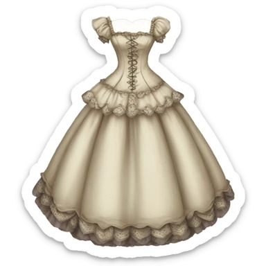 Victorian dress gown sticker