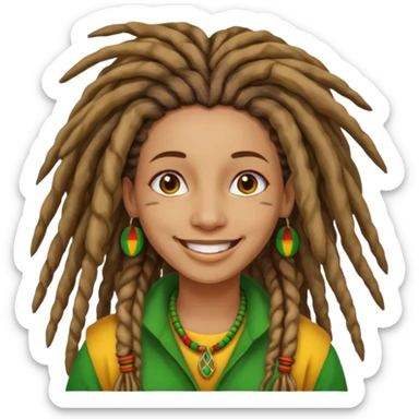 Rasta lady  sticker